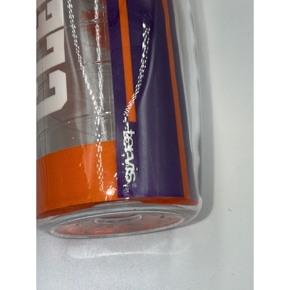 Tervis Clemson Tigers Paw Logo Tumbler Water Bottle Flip Top Lid Orange Grey - Picture 9 of 10
